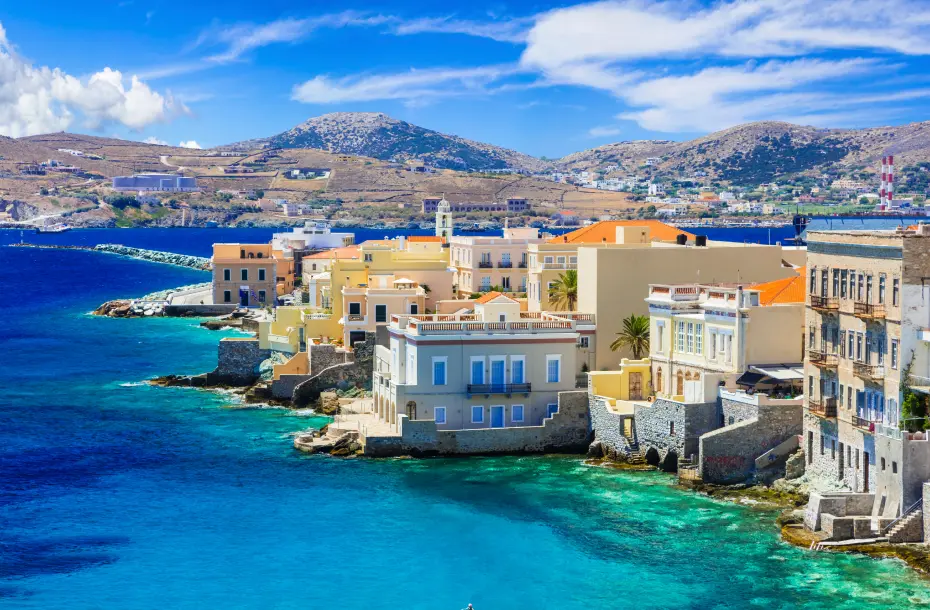 View of Little Venice of Syros