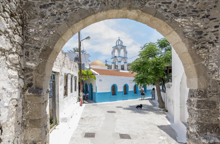 Strolling through Emporios Village's streets in Nisyros