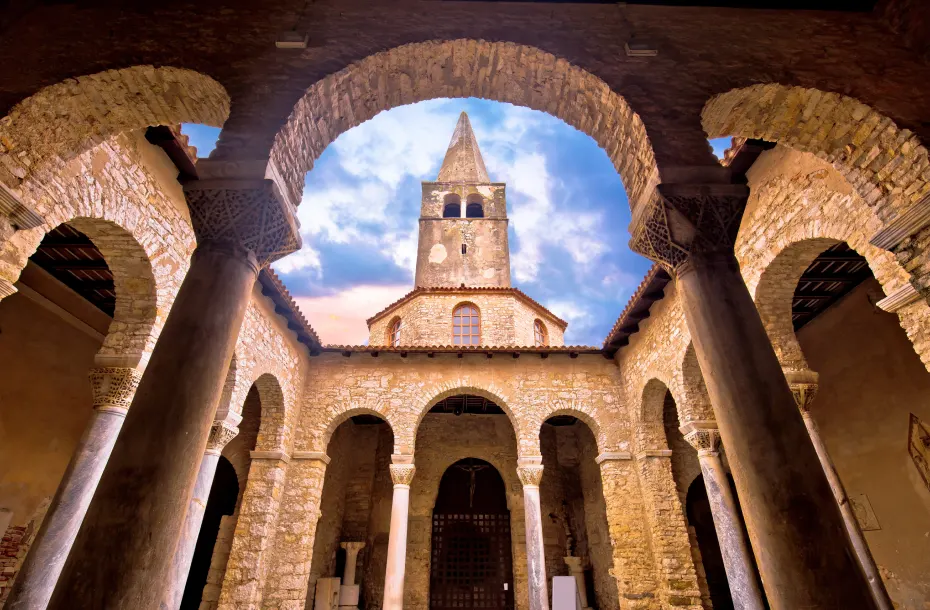 View from inside the Euphrasian Basilica of Porec, Istria