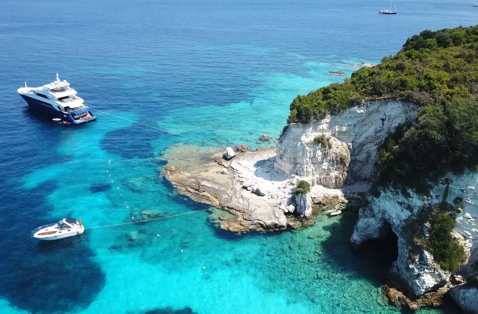 Ionian Islands, aerial photo of Antipaxos