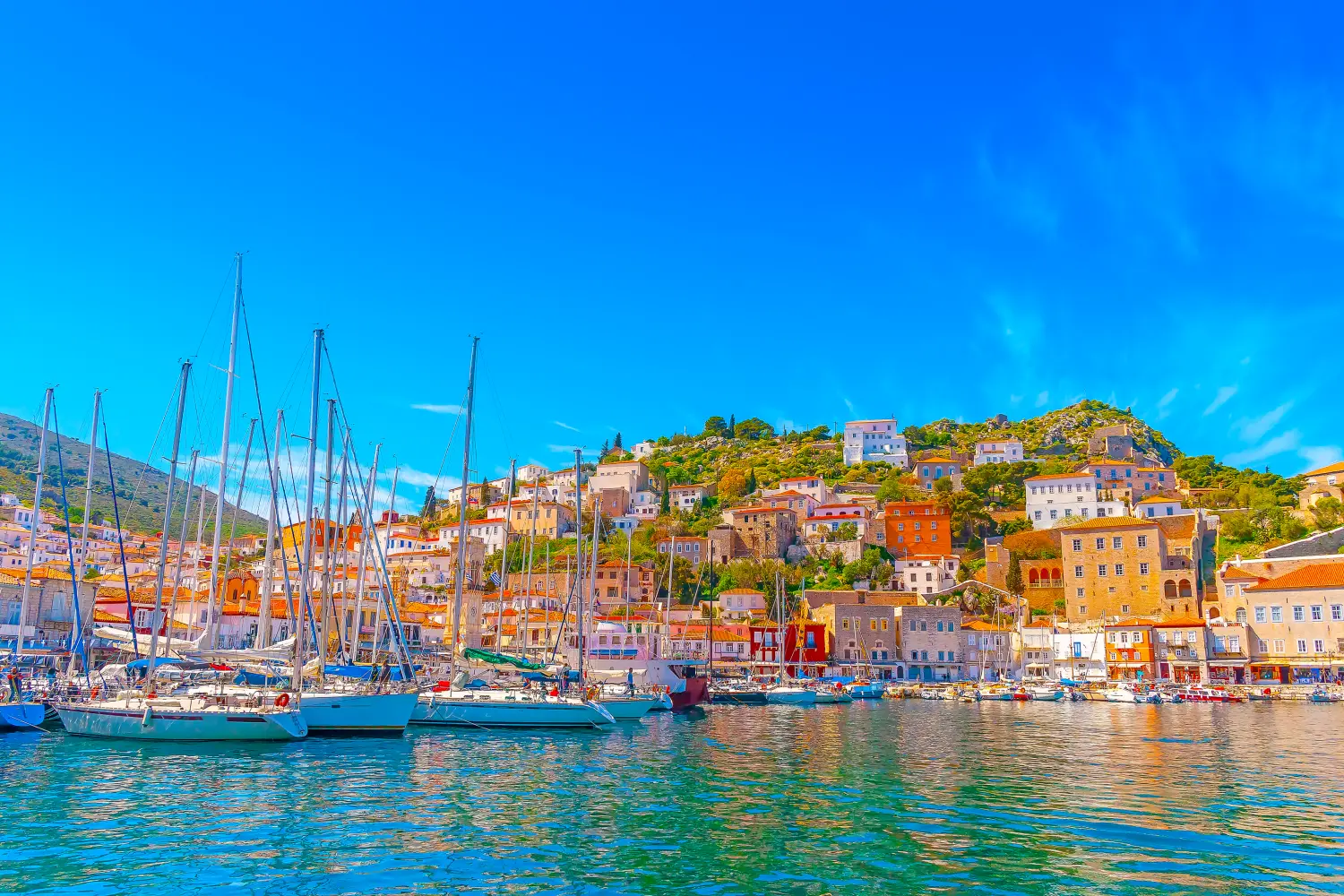 Colorful Port Village Saronic Islands image