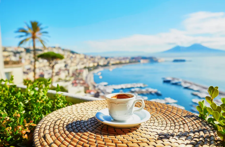 Espresso at a terrace Naples